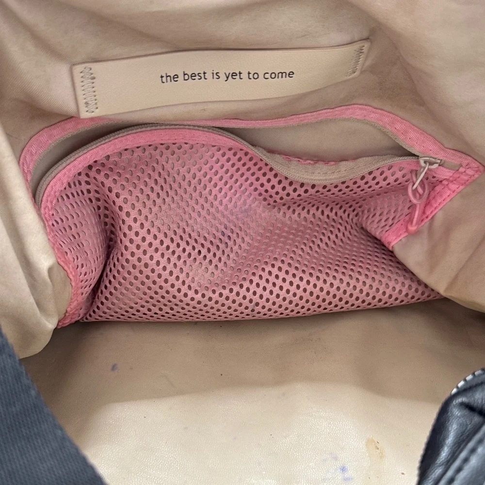 lululemon athletica Black Textured Leather-Look Duffel Bag